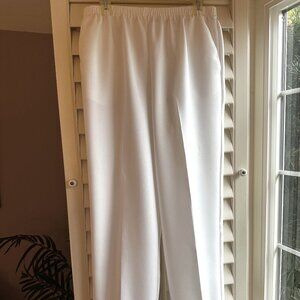 Alfred Dunner White Slacks Women's 12